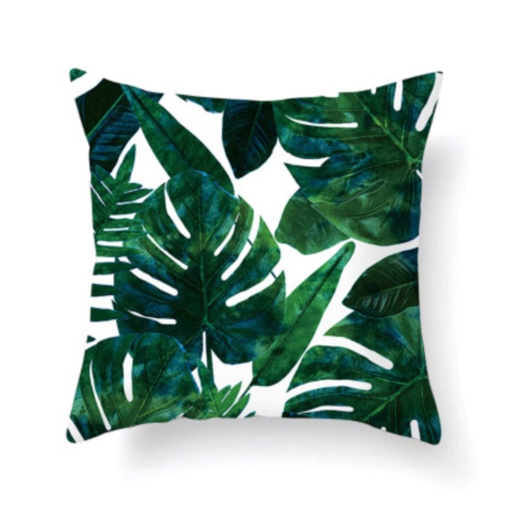 Monstera Lead Throw Pillow